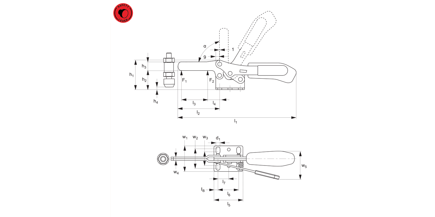 41040 Horizontal Acting Toggle Clamps