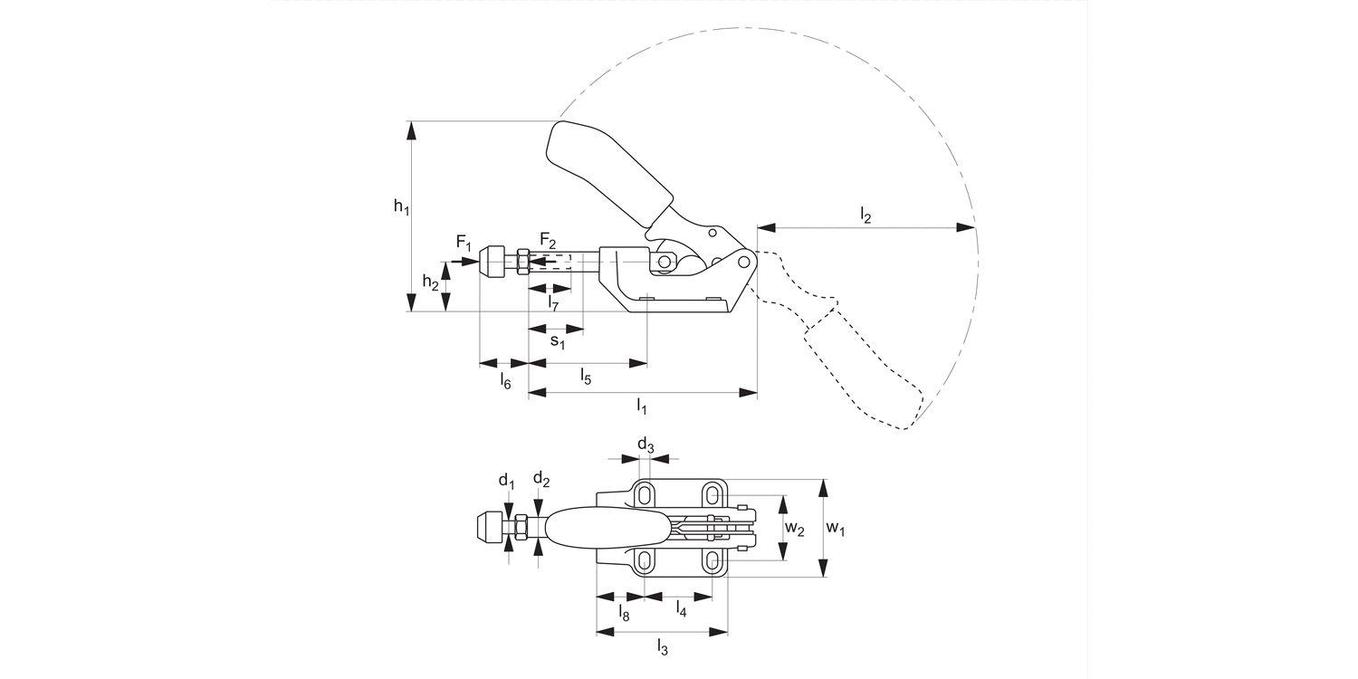 42050.1 Heavy Duty Push-Pull Toggle Clamp