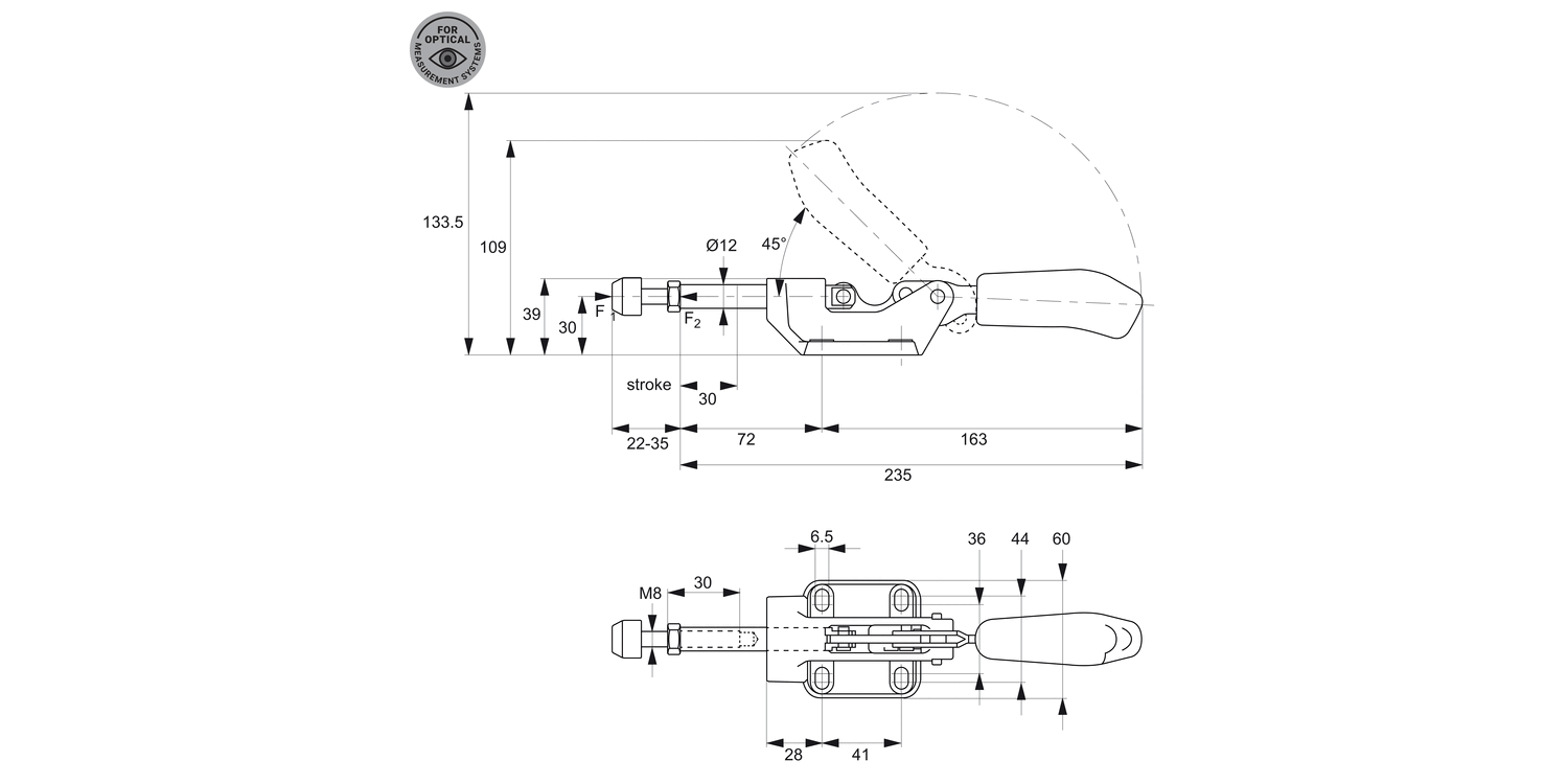42050.2 Push-Pull Type Toggle Clamps - Black