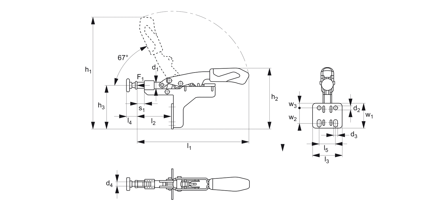 42611 Auto-Adjust Push-Pull Toggle Clamp