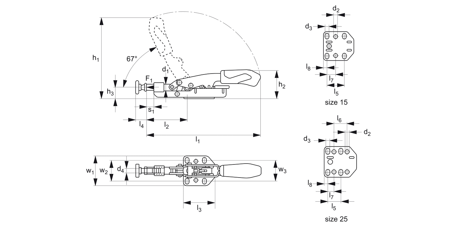42613 Auto-Adjust Push-Pull Toggle Clamp