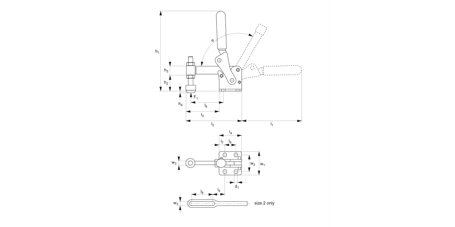 46080 Heavy Duty Vertical Toggle Clamp
