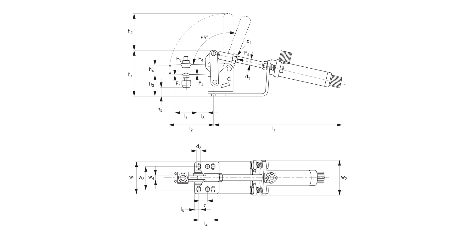 47040 Pneumatic Toggle Clamp
