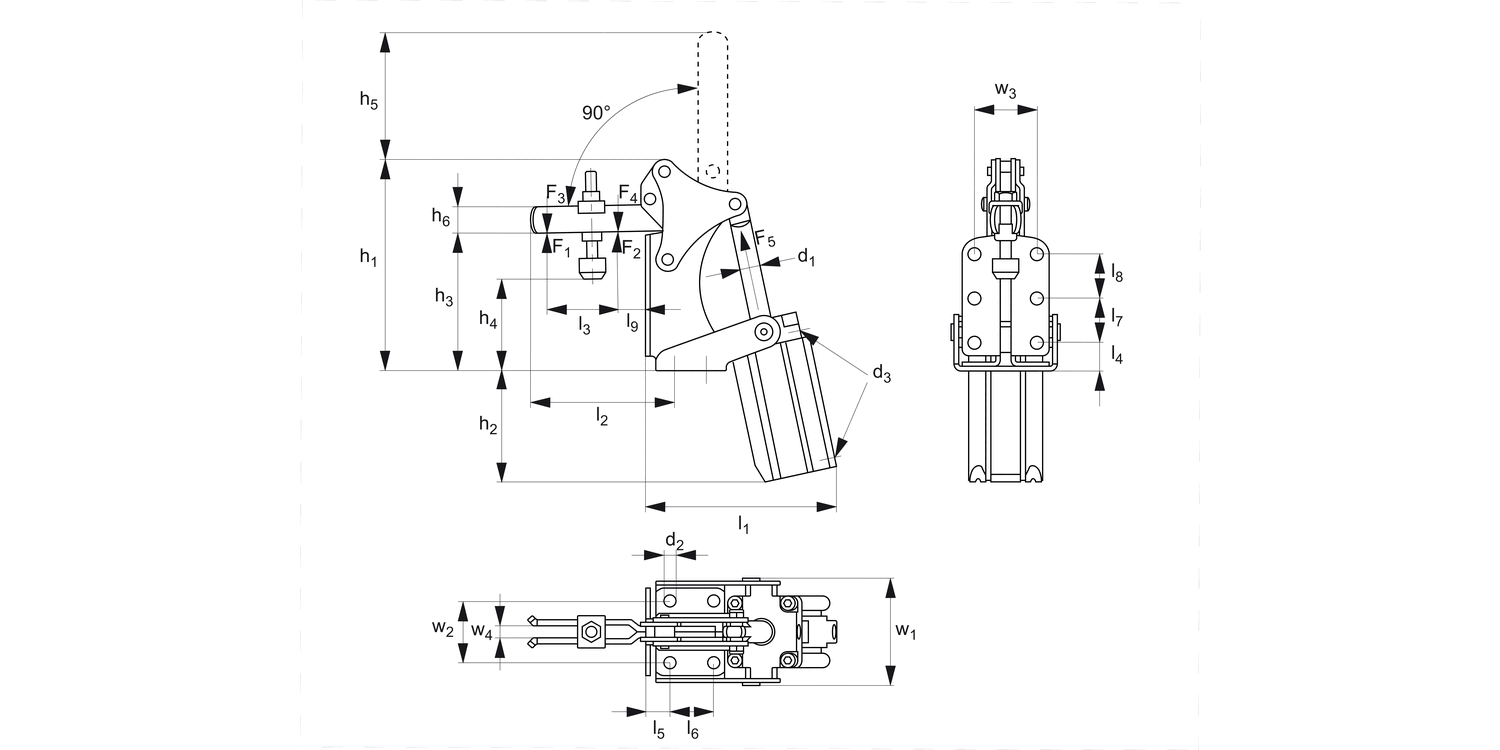 47060 Pneumatic Toggle Clamp