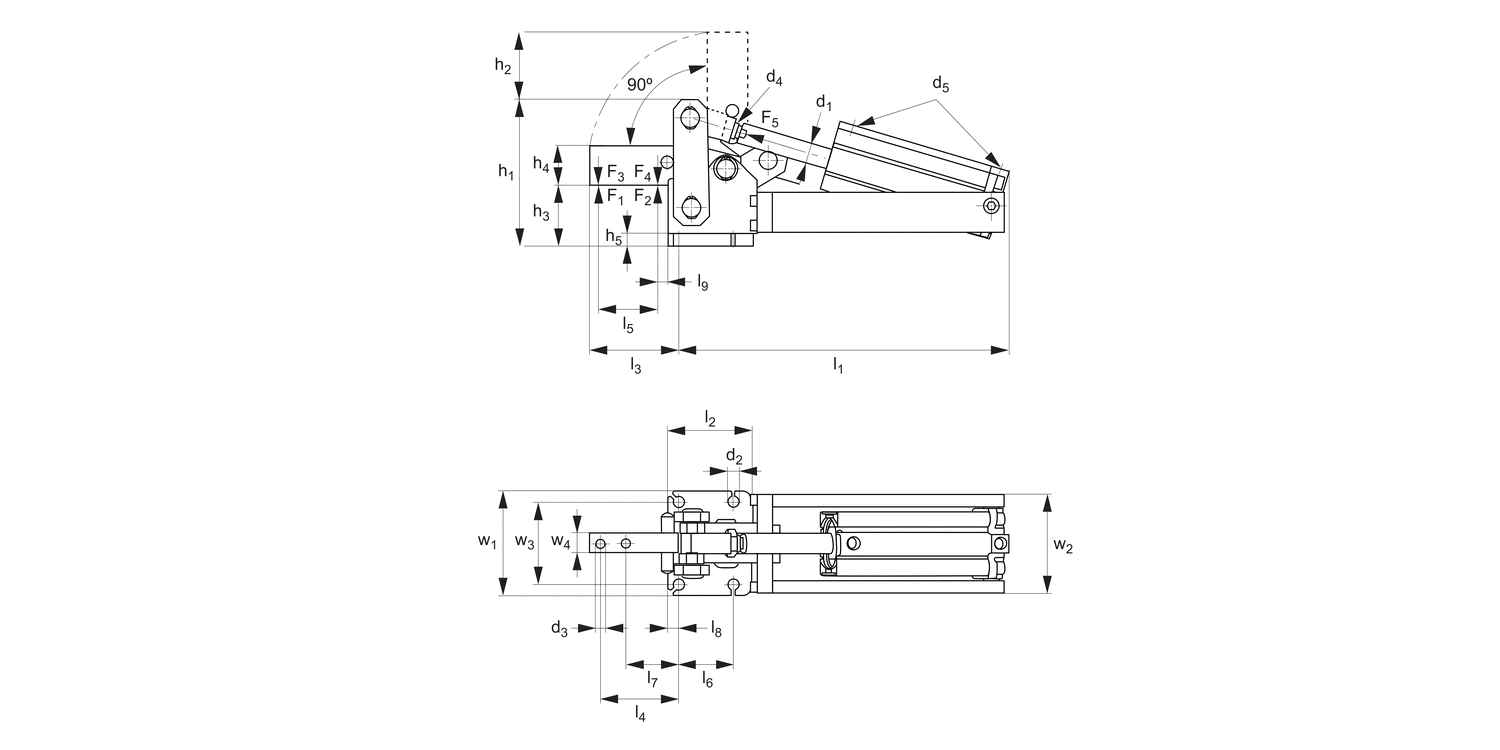 47500 Heavy Duty Pneumatic Toggle Clamps