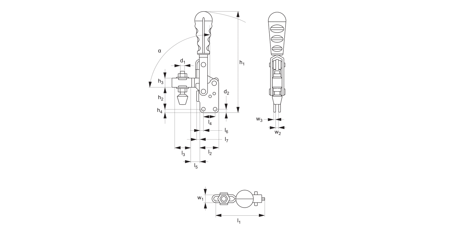 EC602 Toggle Clamps - Vertical Acting