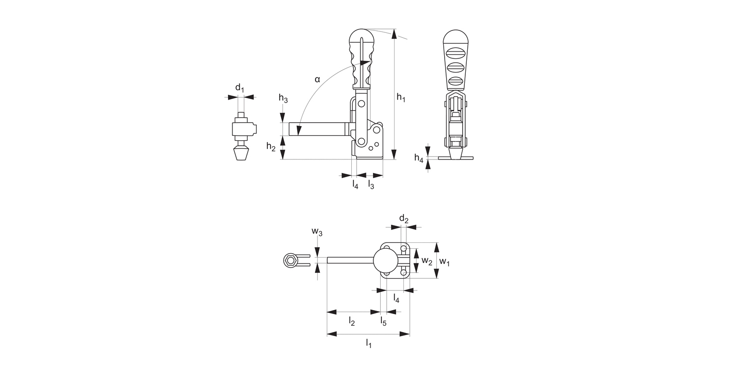 EC604 Toggle Clamps - Vertical Acting