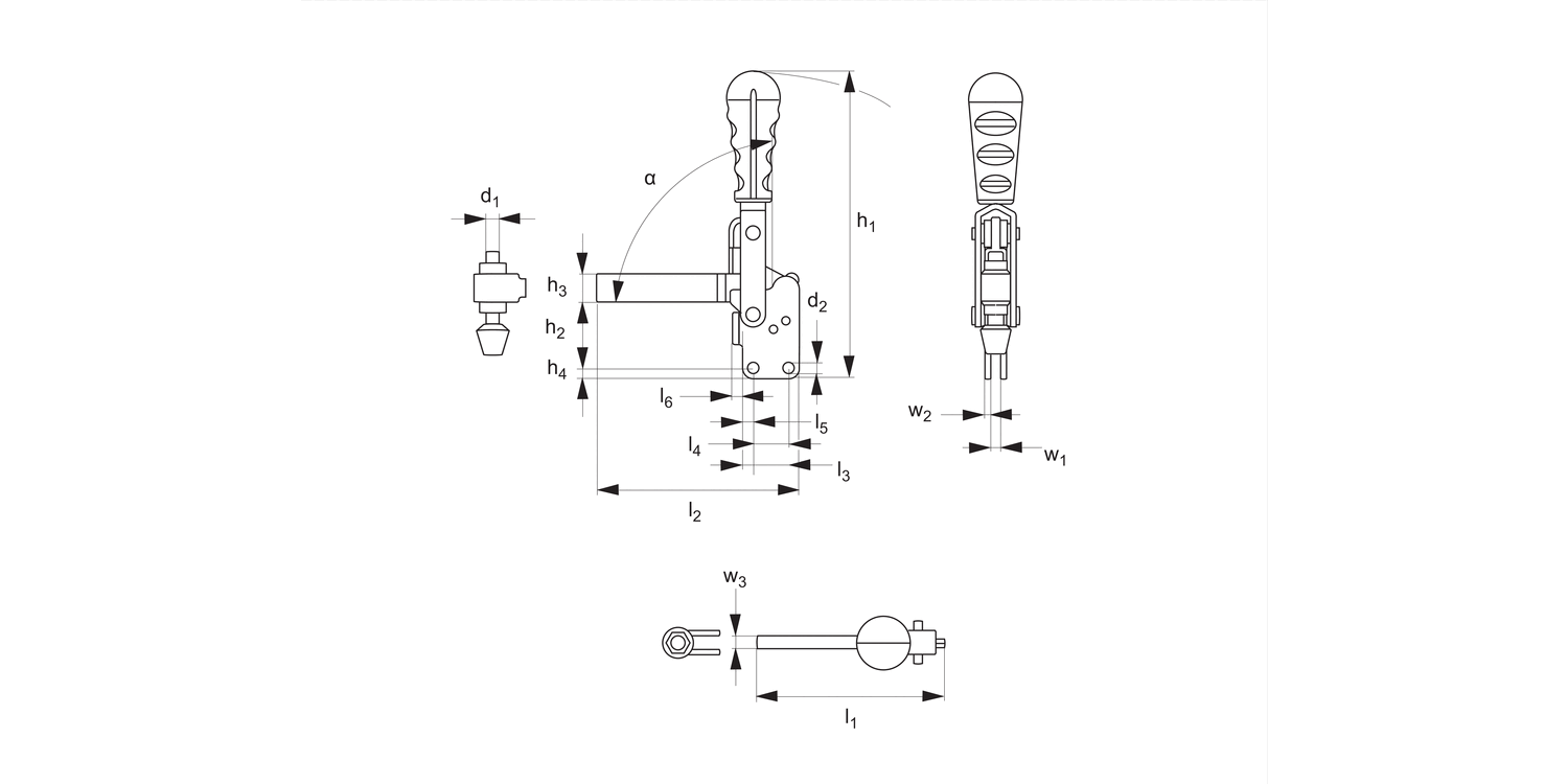 EC606 Toggle Clamps - Vertical Acting