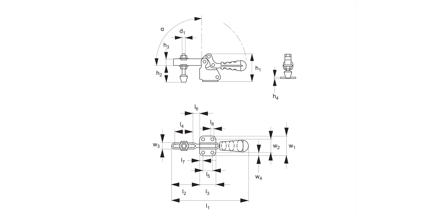 EC630 Toggle Clamps - Horizontal Acting