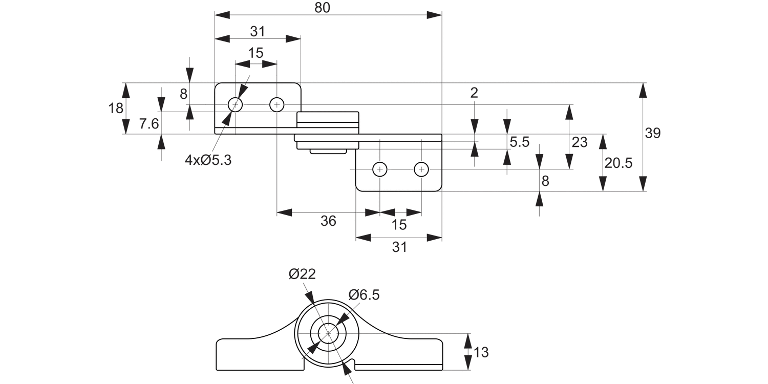 S4024 Constant Torque - Friction Torque Hinges