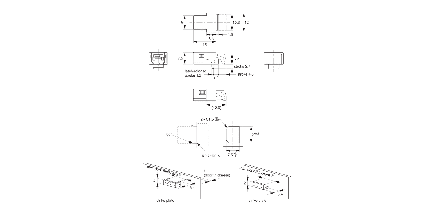 E2600 Touch Latches