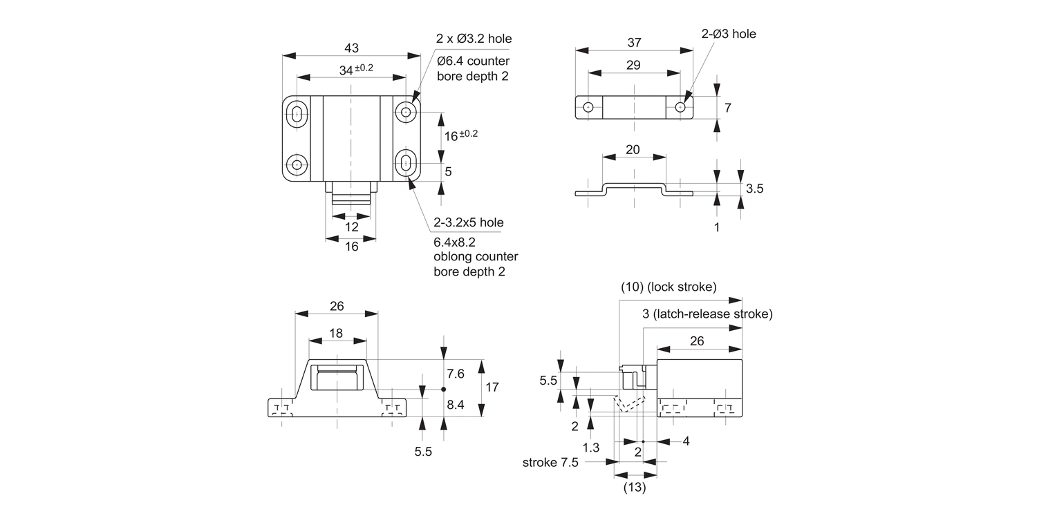 E2800 Touch Latches