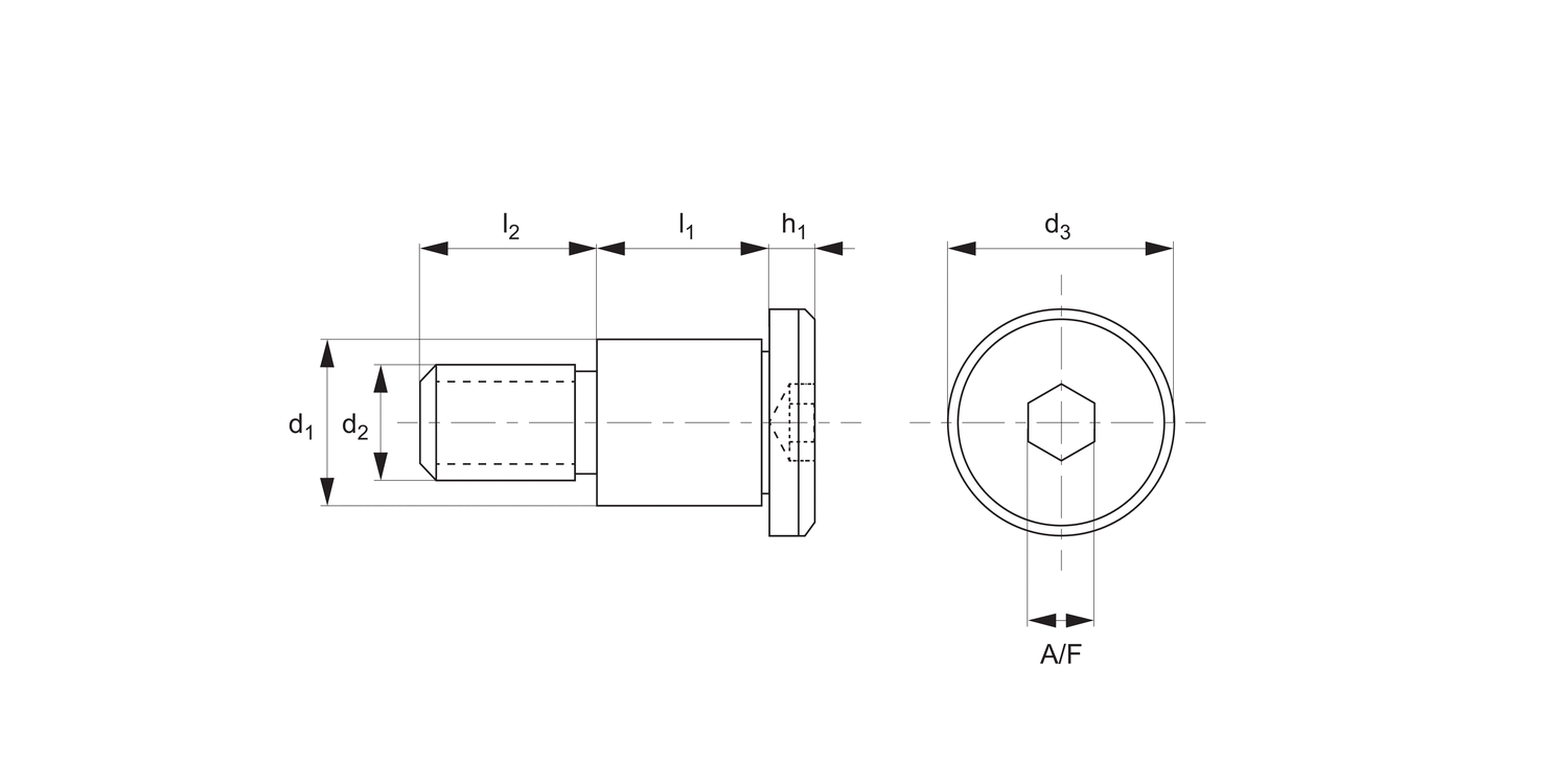 36650.A4 Ultra Low Head - Shoulder Screw