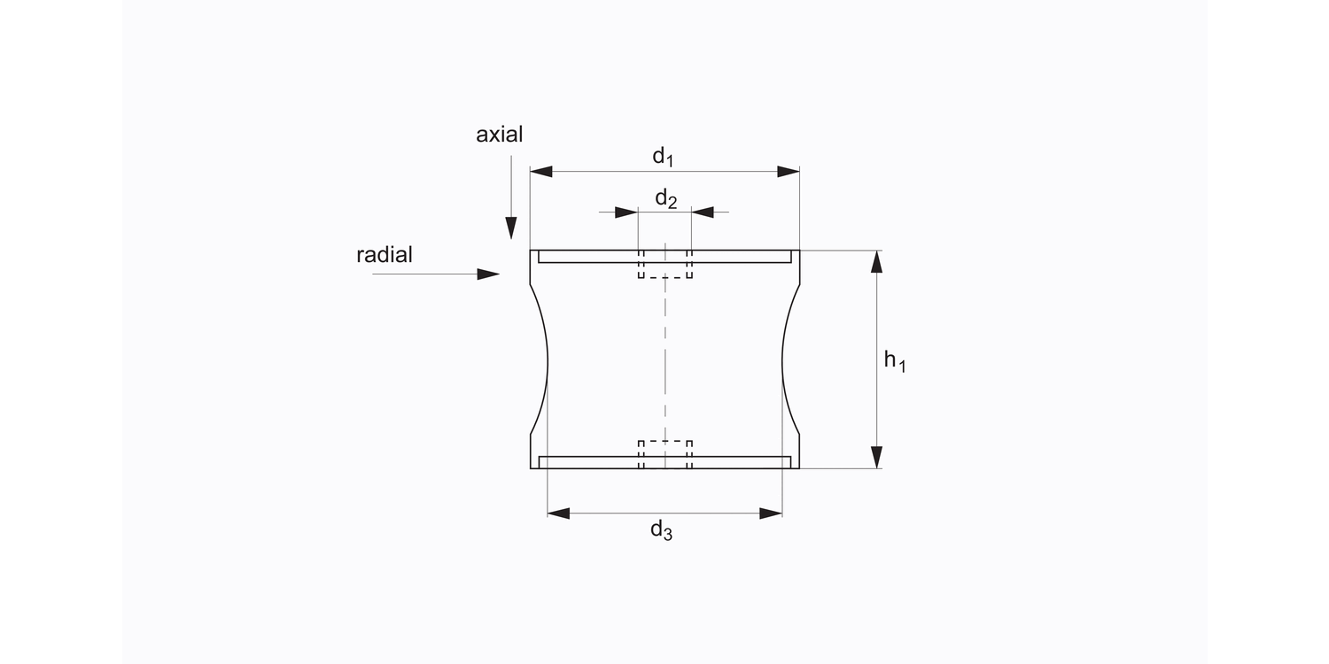 61102 Anti-vibration Cylinders Waisted