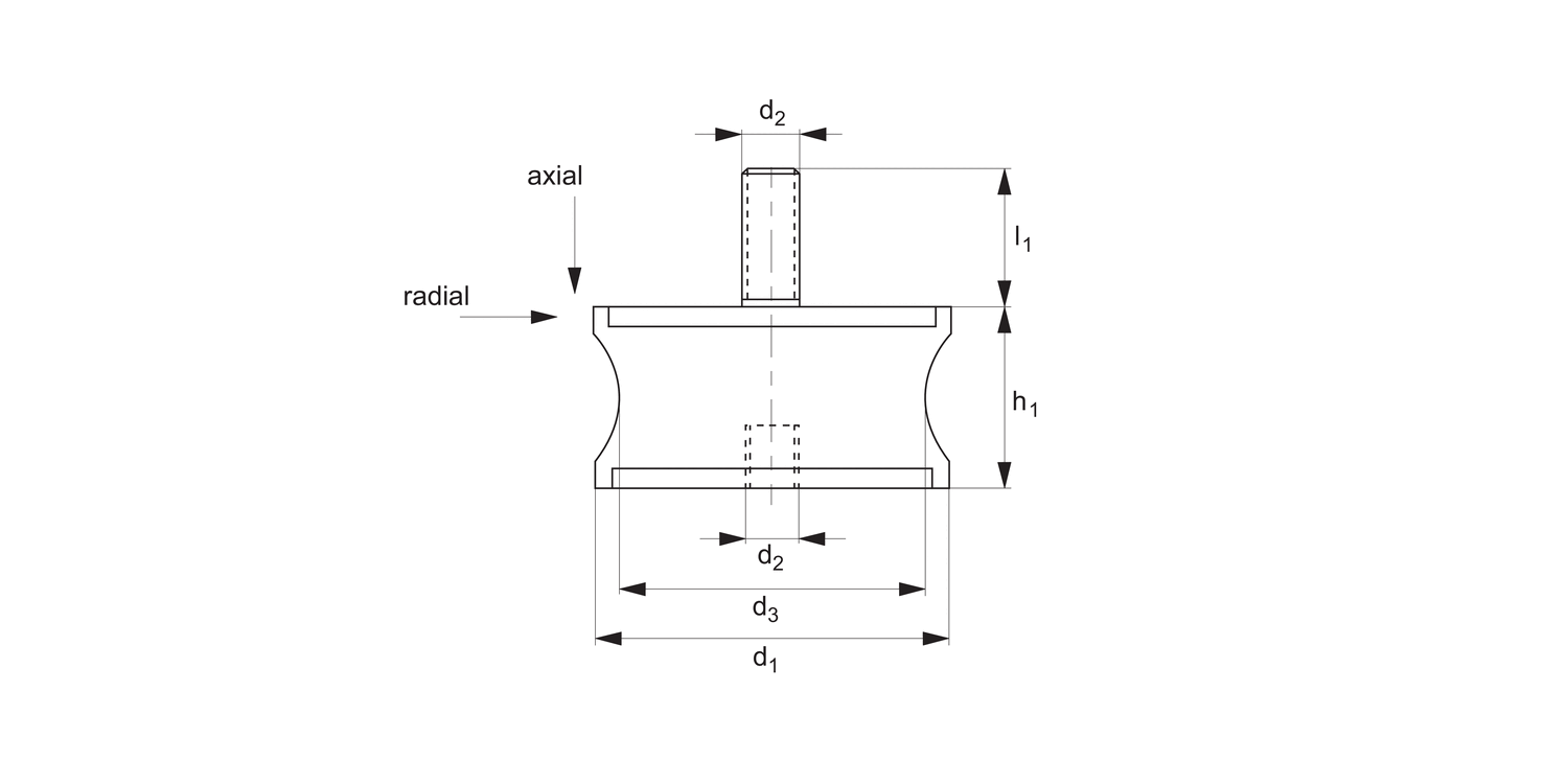61110 Anti-vibration Cylinders Waisted