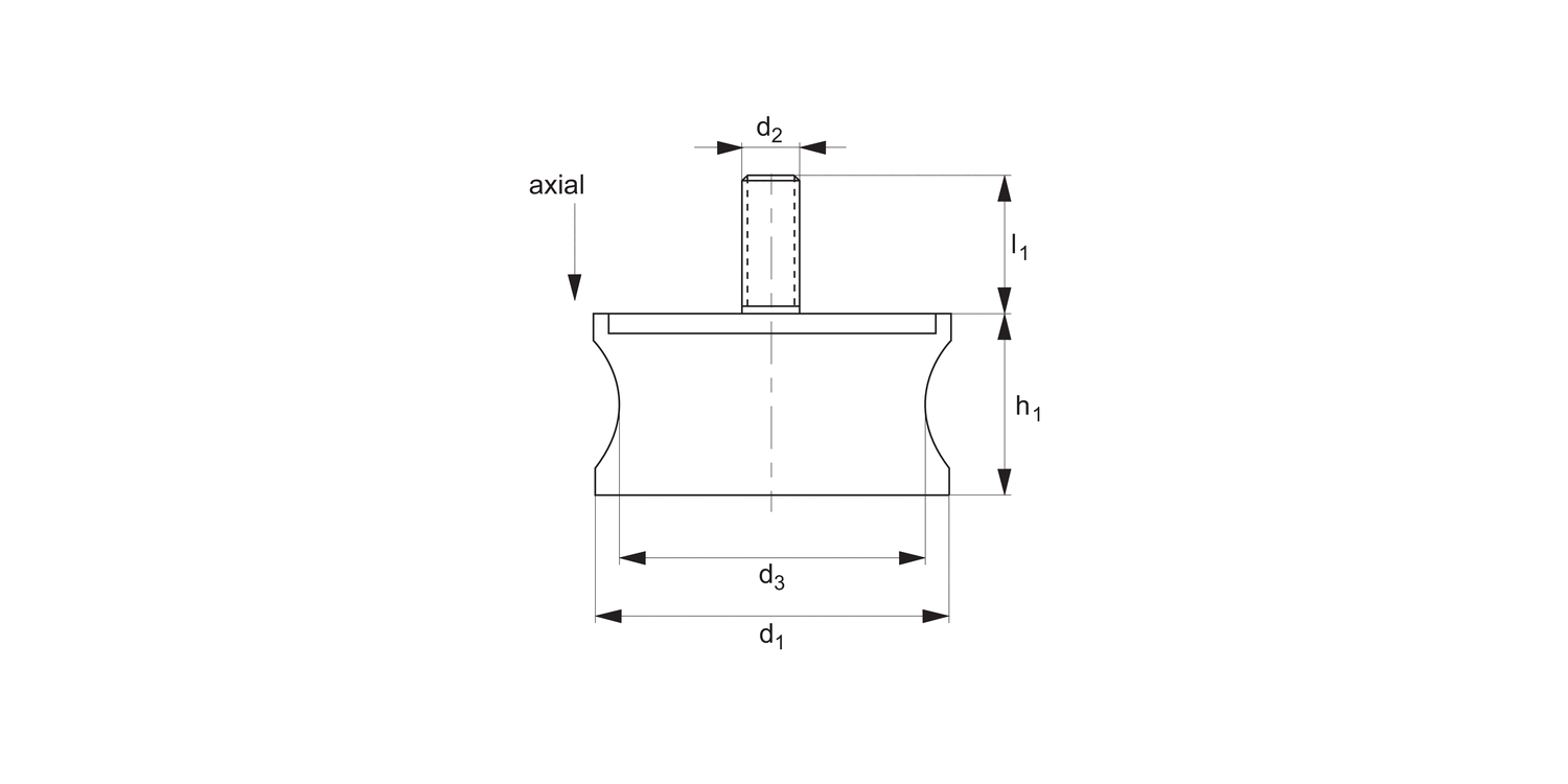 61206 Anti-vibration Cylinders Waisted